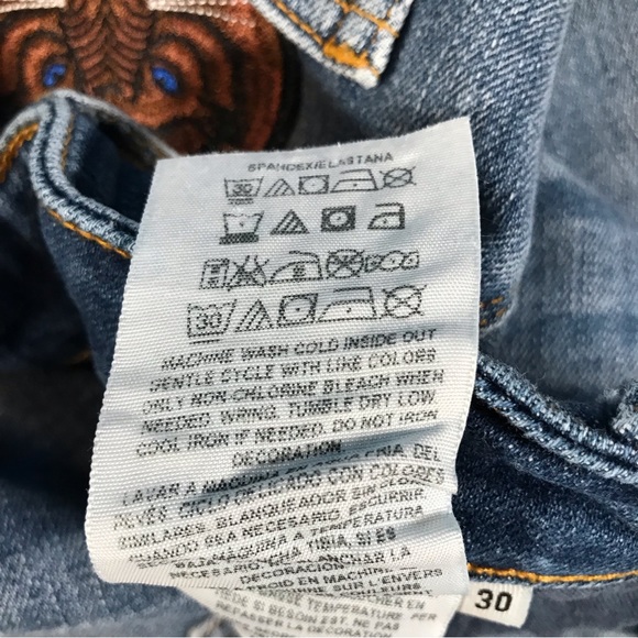 Guess Distressed Denim Patched Mini Skirt - Picture 13 of 14